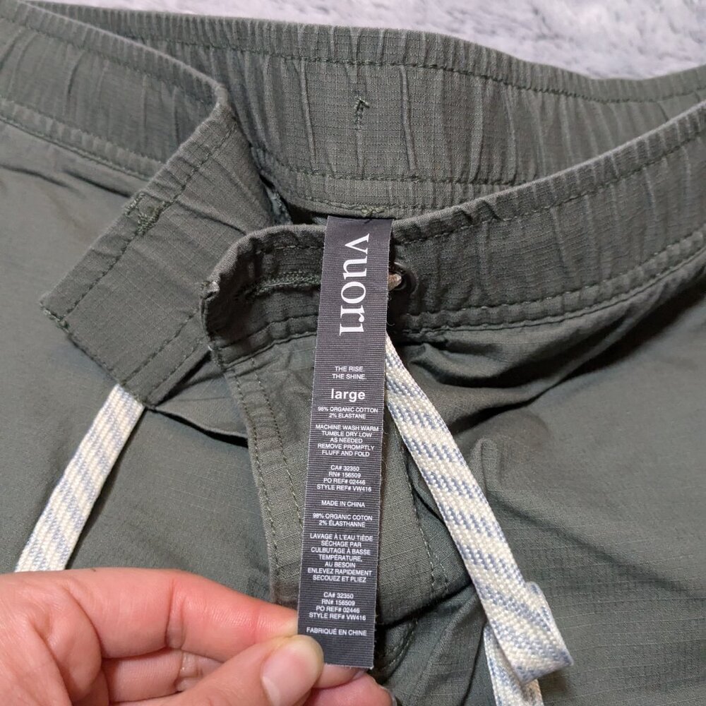 Vuori Ripstop Green Pants Hiking Climbing Outdoors Large - Picture 3 of 7